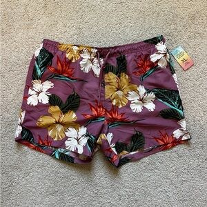 Primark Men’s Floral Swim Trunks Board Shorts Size XL NWT